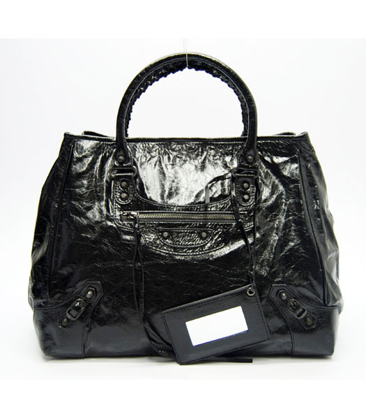 Balenciaga in pelle nera borsa-nero piccolo chiodo